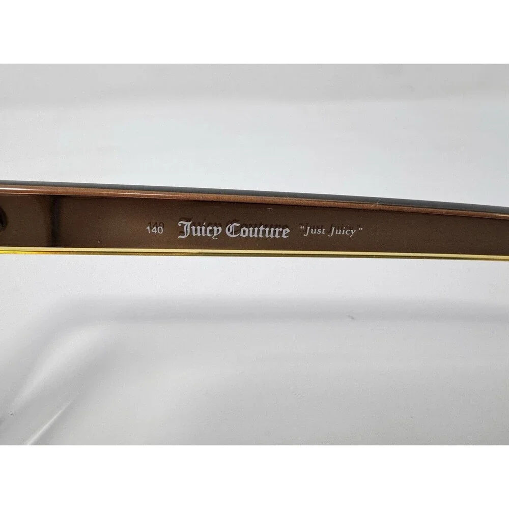 Juicy Couture JU141 0807 Eyeglass Frames Only 140 Black Gold Authentic